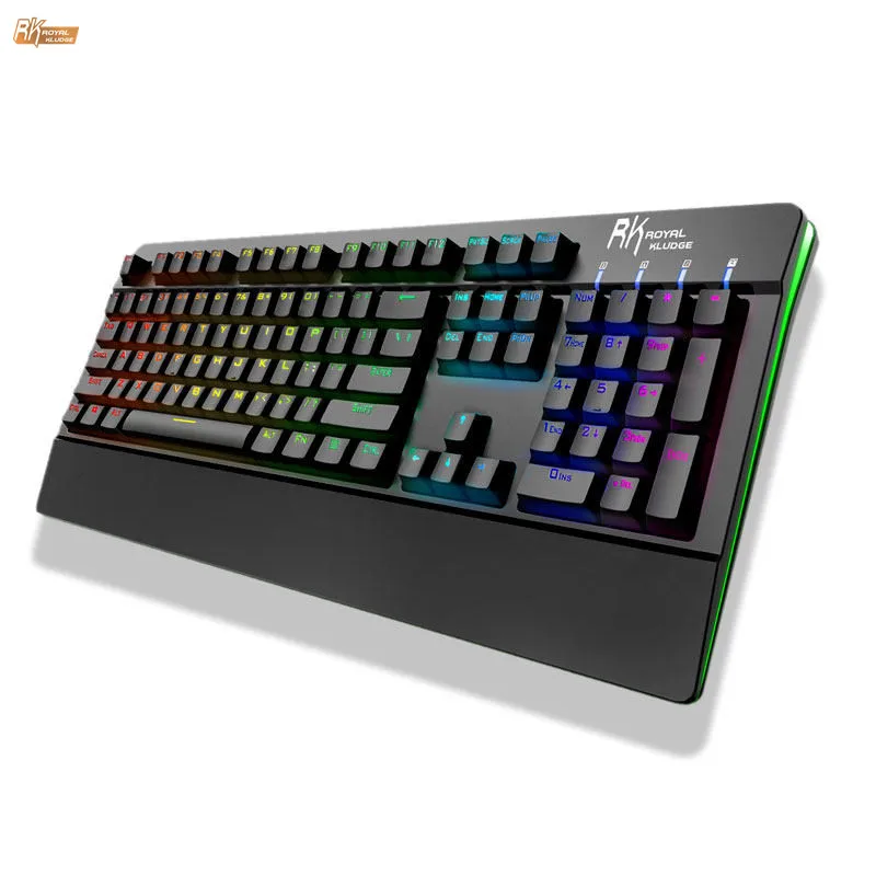 РК pro104 LED Подсветка Механическая игровая клавиатура 104 ключей N Key Rollover клавиатуры