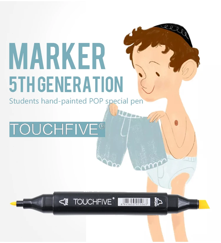 TOUCHFIVE эскизные маркеры для рисования алкогольные чернила на масляной основе набор маркеров Кисть ручка для акварельной живописи товары для рукоделия