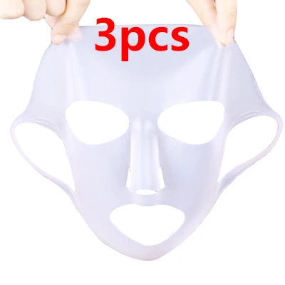3pcs Efero многоразовая силиконовая маска для лица, отбеливающая, увлажняющая, листовая маска, покрытие, маска для предотвращения, эссенция, Inprove, абсорбционная маска для ухода за кожей лица - Цвет: 3pcs