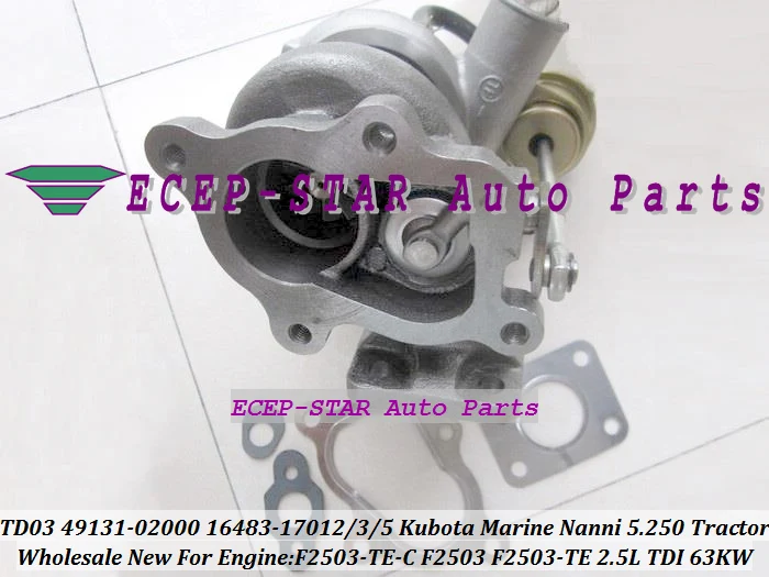 TD03 49131-02000 16483-17012 49131-02020 турбо Турбокомпрессор Для Kubota морской 5 250 TDI Нанни F2503