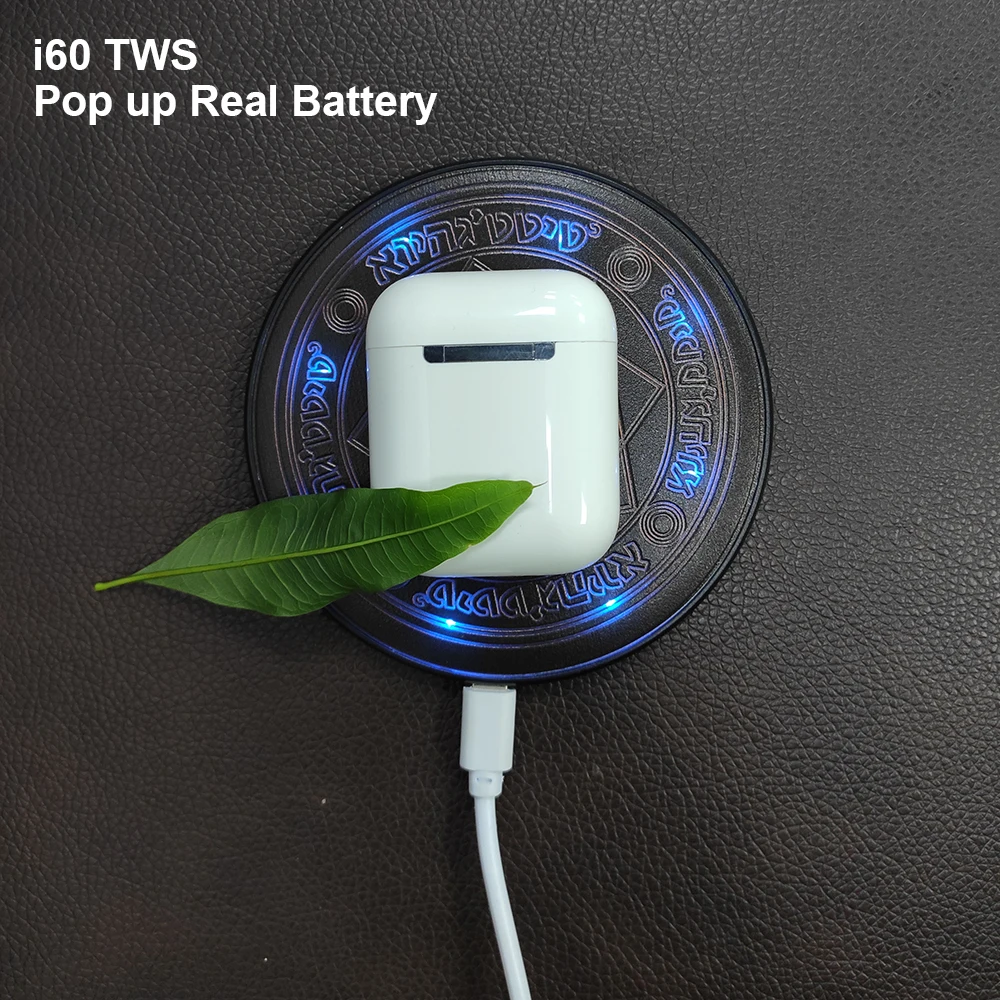 i60 TWS Pop up 1:1 Replica Separate use Wireless Earphone QI Charging Bluetooth 5.0 Earphones Bass Earbuds PK i20 i12 | Электроника