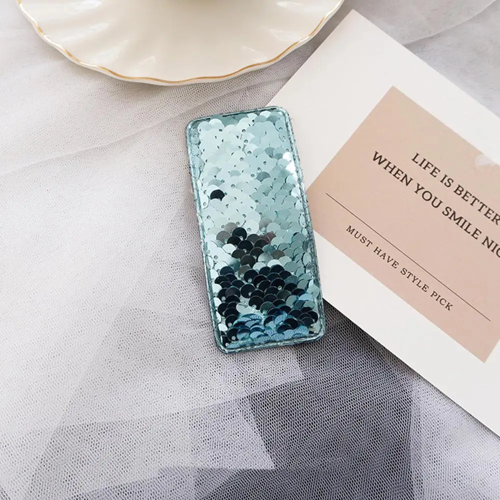 Lake blue М мизм INS Горячая Мода рыбья чешуя блестки BB заколки для волос для женщин девушек прямоугольные блестящие вечерние подарки DIY шпильки для укладки - Цвет: Lake blue