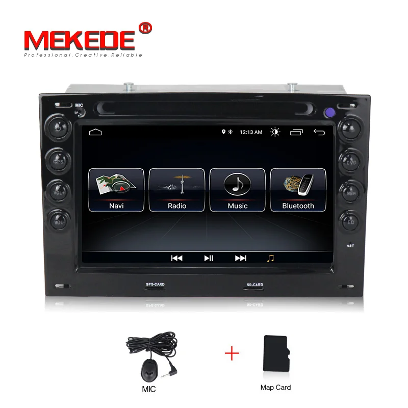 CAR DVD MEKEDE HD 4 ядра 7 ''2 Din Android 8,1 dvd-плеер автомобиля для Renault Megane 2 ii 2006 2007 2008 2009 радио gps-навигатор RDS 1024*600 - Цвет: CAR DVD