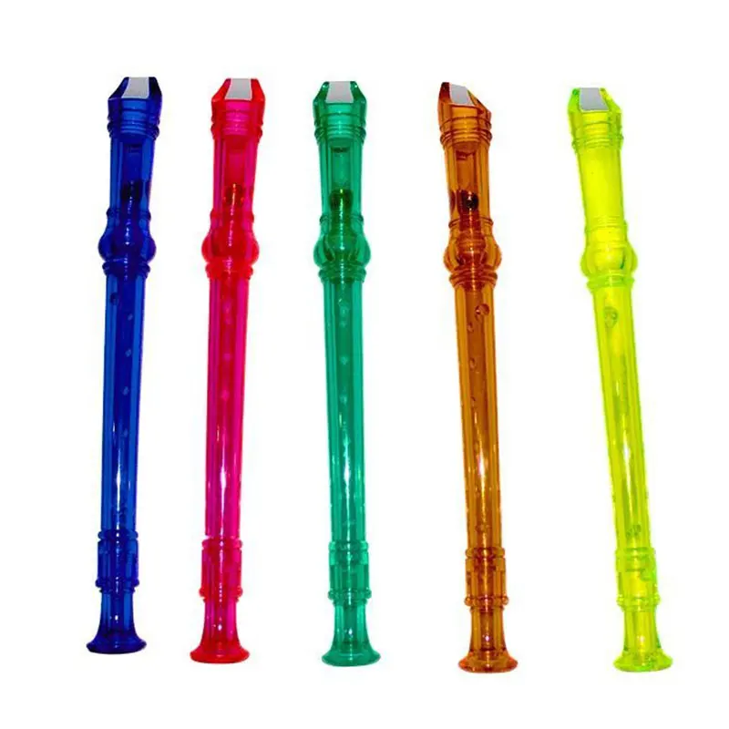 Новые яркие Пластик сопрано Блокфлейта дискант 8 отверстие кларнет для