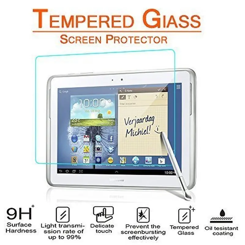 Защитное стекло закаленное для Samsung Galaxy Note 10 1 дюйма N8000 N8010 N8013 Tab 2 P5100 P5110