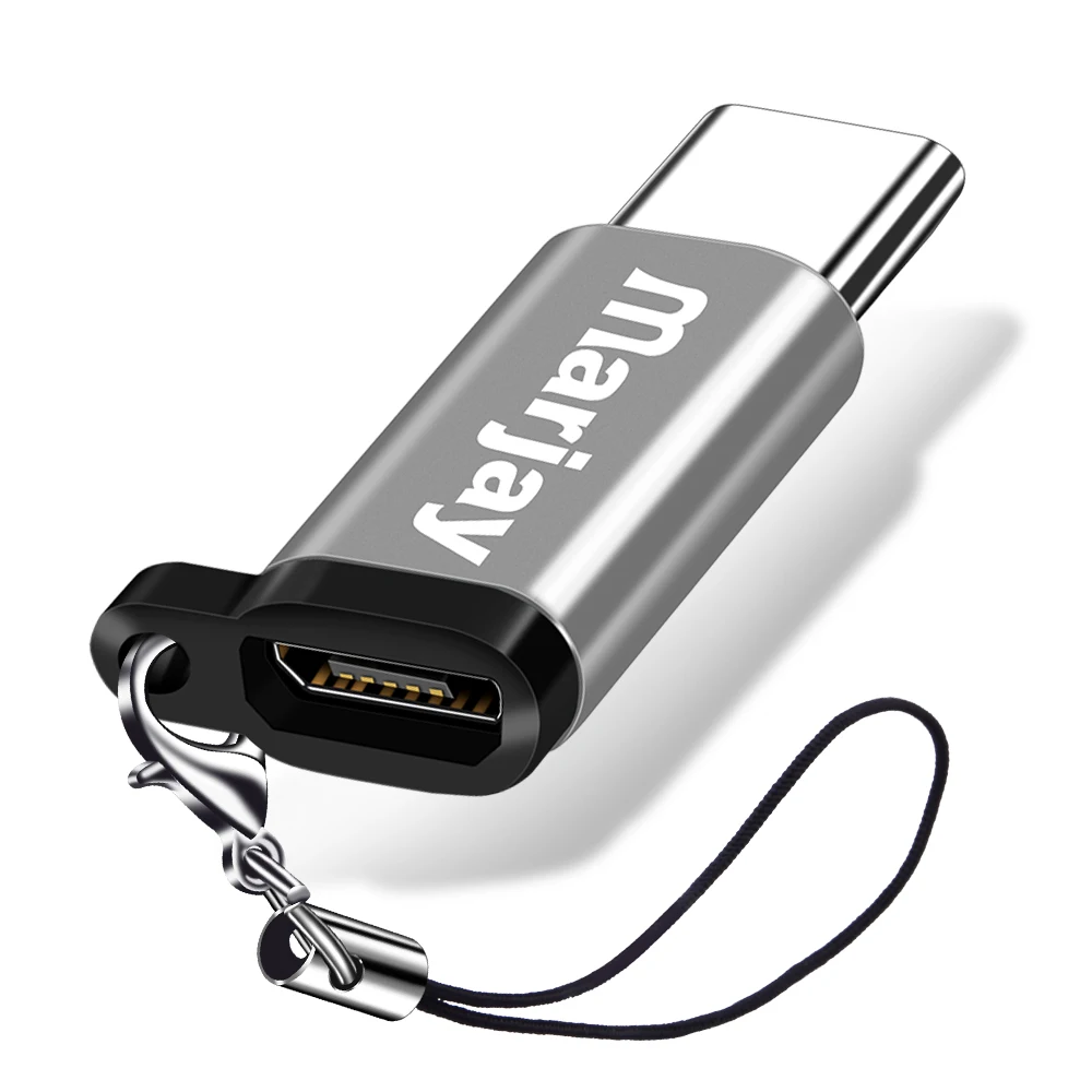 Marjay usb type C штекер Micro USB Женский адаптер usb type-C поддержка OTG для Xiaomi 4C/LeTV/huawei/htc Oneplus LG планшет - Цвет: Silver
