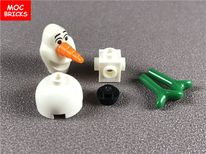 Одиночная DIY мультяшная фигурка Олаф снеговик образовательный строительный блок кирпичи детские игрушки для детей куклы рождественские подарки