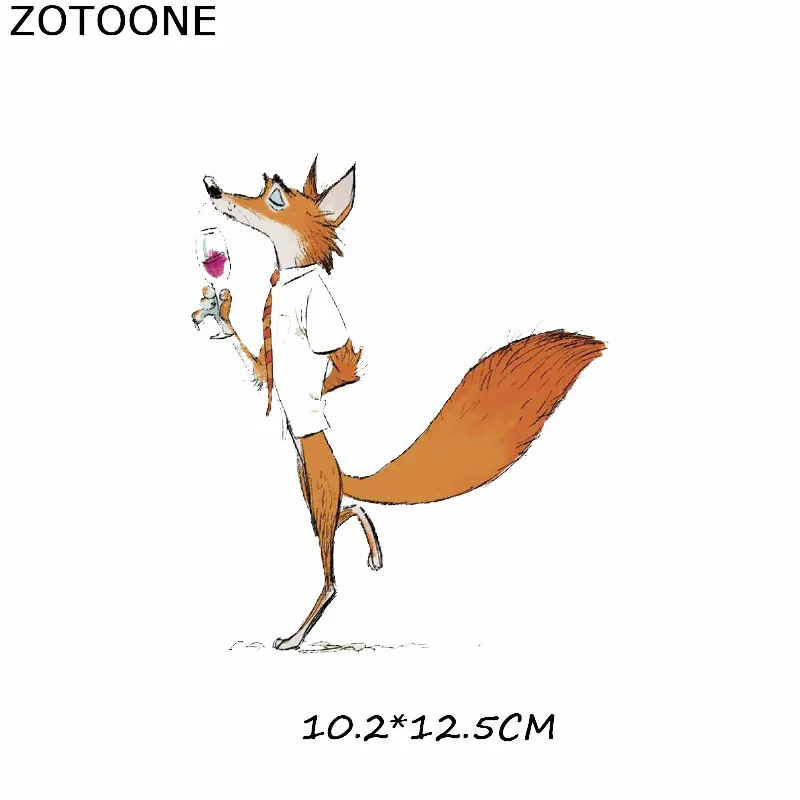 Термоклейкие виниловые нашивки ZOTOONE для девочек с изображением лисы|Заплатки| |