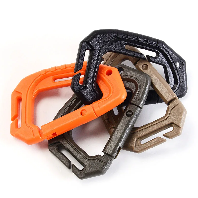 

1 Piece D Shape 200LB Plastic Snap Clip Carabiner Mountaineering Buckle Outdoor Hanging Keychain Hook Climbing Accessories