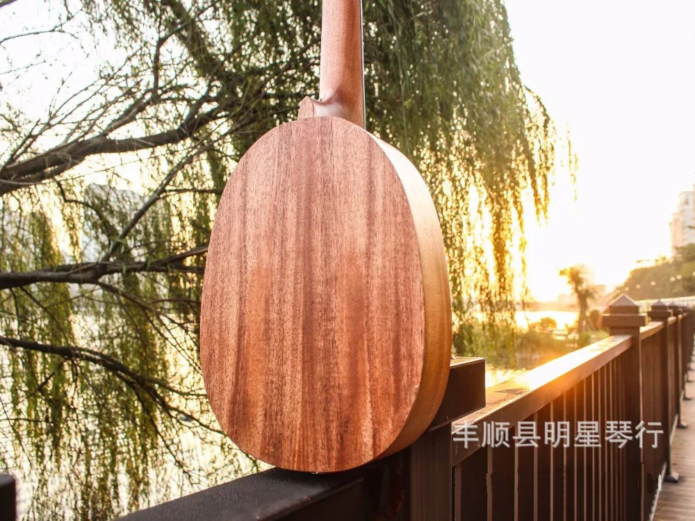 Укулеле концертная 23 дюймов электрическая гитара ананаса 4 струны Ukelele Guitarra ручной работы дерево красное дерево Музыкальные инструменты Uke