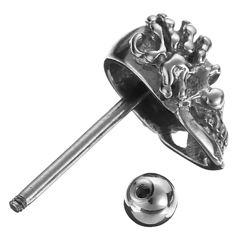 Модный Специальный штанга Из Нержавеющей Стали драгоценный камень Панк Череп