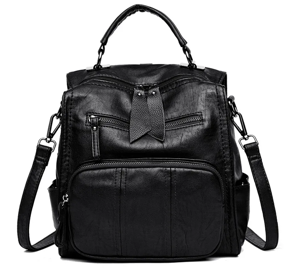 Sac A Dos Femme многофункциональные женские рюкзаки женский рюкзак винтажные школьные сумки для девочек мягкие кожаные сумки на плечо Mochilas