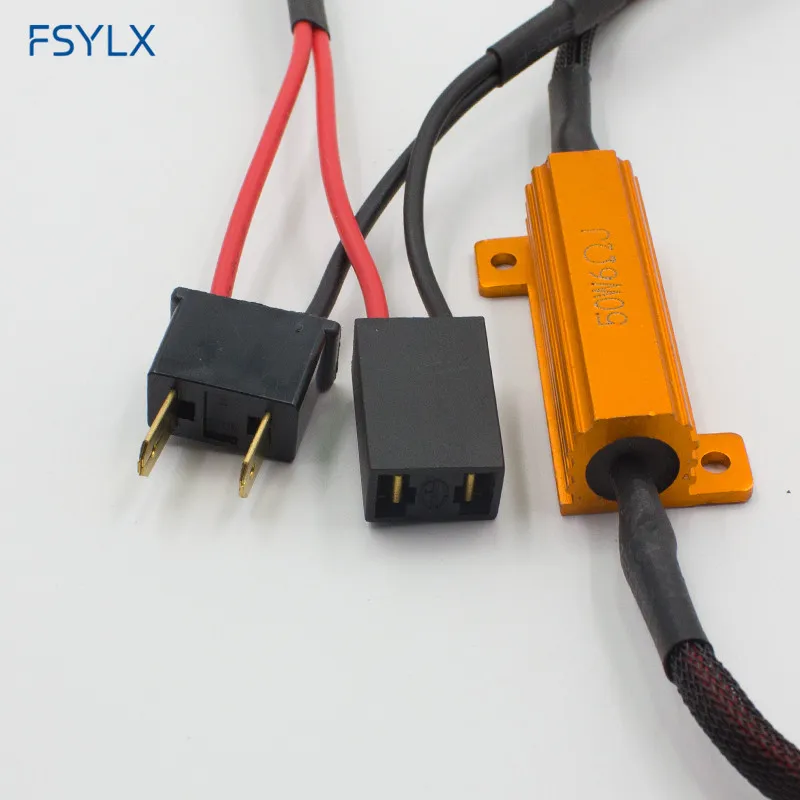 FSYLX 2 шт. автомобиль H7 светодиодный Предупреждение компенсатор жгут резистор 50 Вт