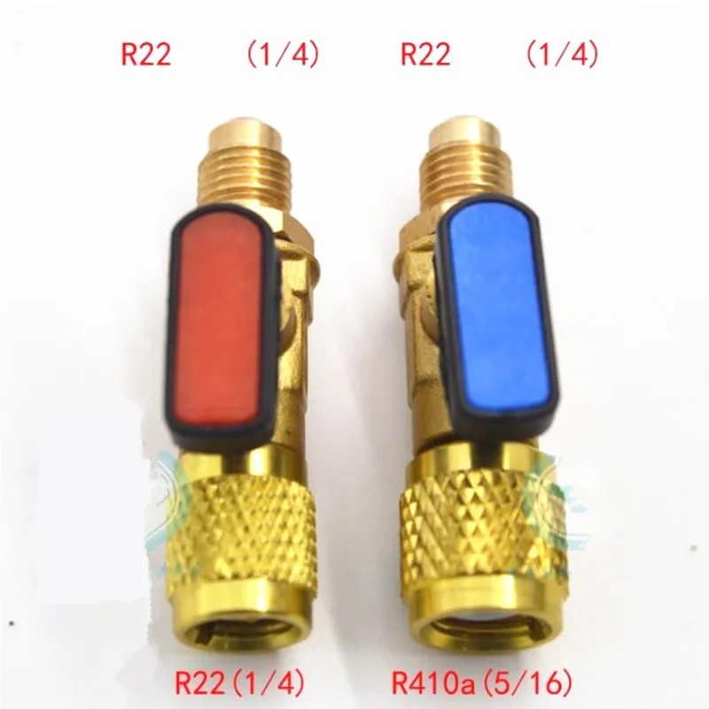 1 пара Дозирующий шаровой клапан для холодильника кондиционера R22 R410a медный
