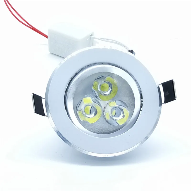 

10pcs/lot 3W LED Ceiling Light Downlight Warm Cool White Color Spotlight Lamp Recessed Lighting Fixture with LED Driver for Home