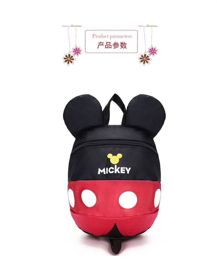 Детский рюкзак disney для детей 1-3 лет, сумка для детей, милый мультяшный Микки, сумка для маленьких мальчиков и девочек с изображением Минни, сумка для детского сада с веревкой против потери
