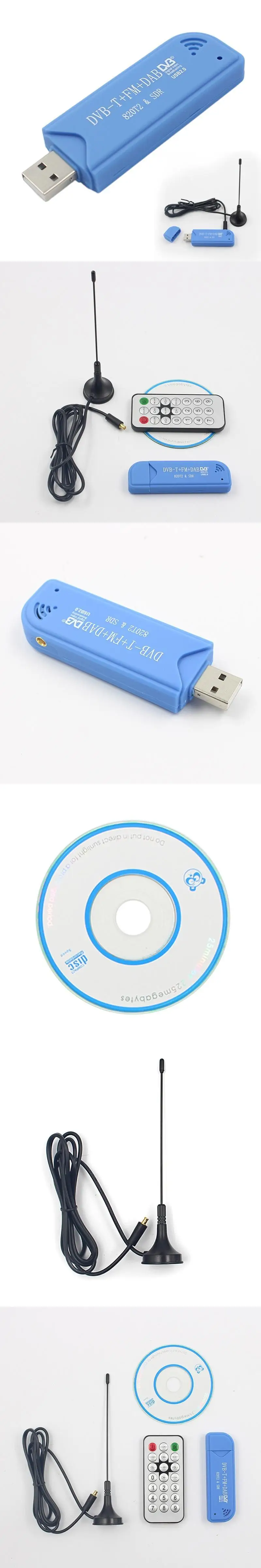 Цифровой DVB-T2/T DVB-C USB 2,0 ТВ тюнер Стик HDTV приемник с антенной дистанционное управление HD USB Dongle PC/ноутбук для Windows