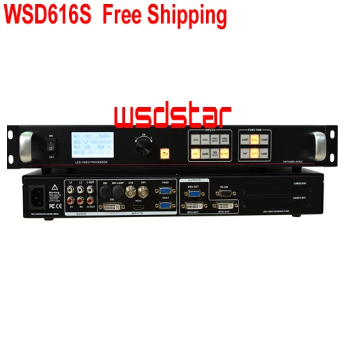WSD616S светодиодный видеопроцессор SDI/HDMI/DVI/VGA/CVBS поддержка PIP и POP Поддержка одного