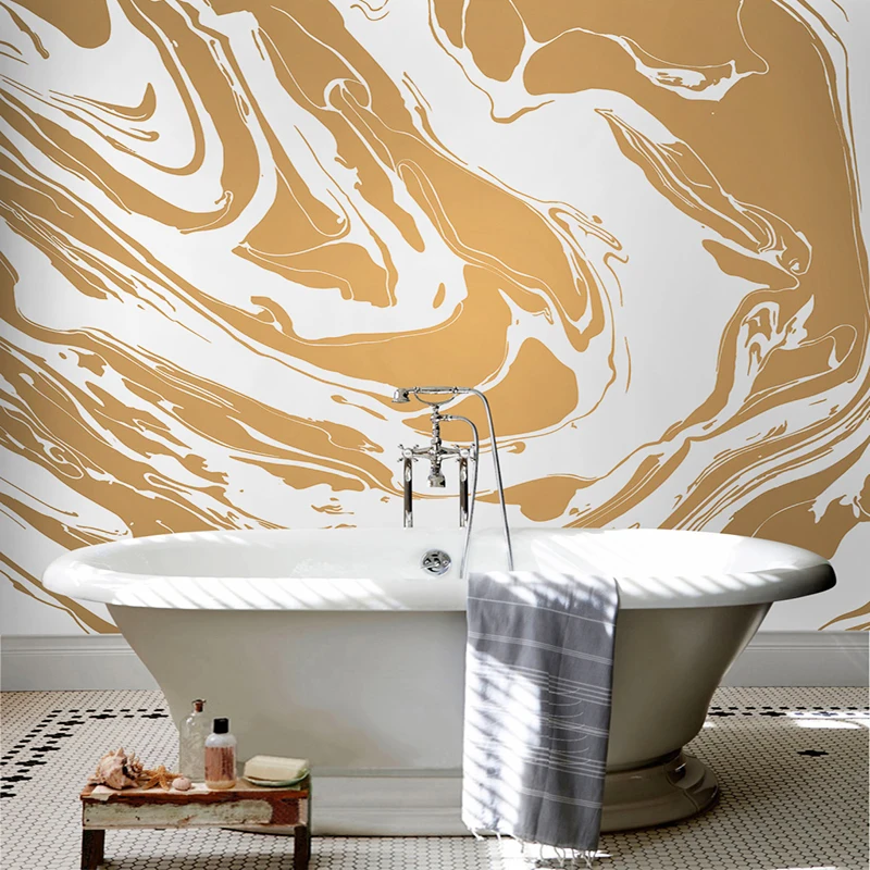 Самоклеящиеся настенные 3D обои для ванной Современное абстрактное искусство