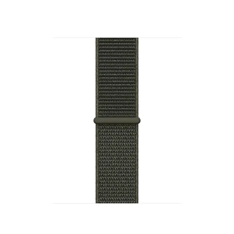 Cargo Khaki Из мягкого нейлона и шифона со вставками в полоску, петля ремешок для наручных часов Apple Watch 38/40/42/44 мм Замена дышащий ремень на запястье для IOS Смарт-часы наручных часов iwatch, 4/3/2/1 серии - Цвет: Cargo Khaki