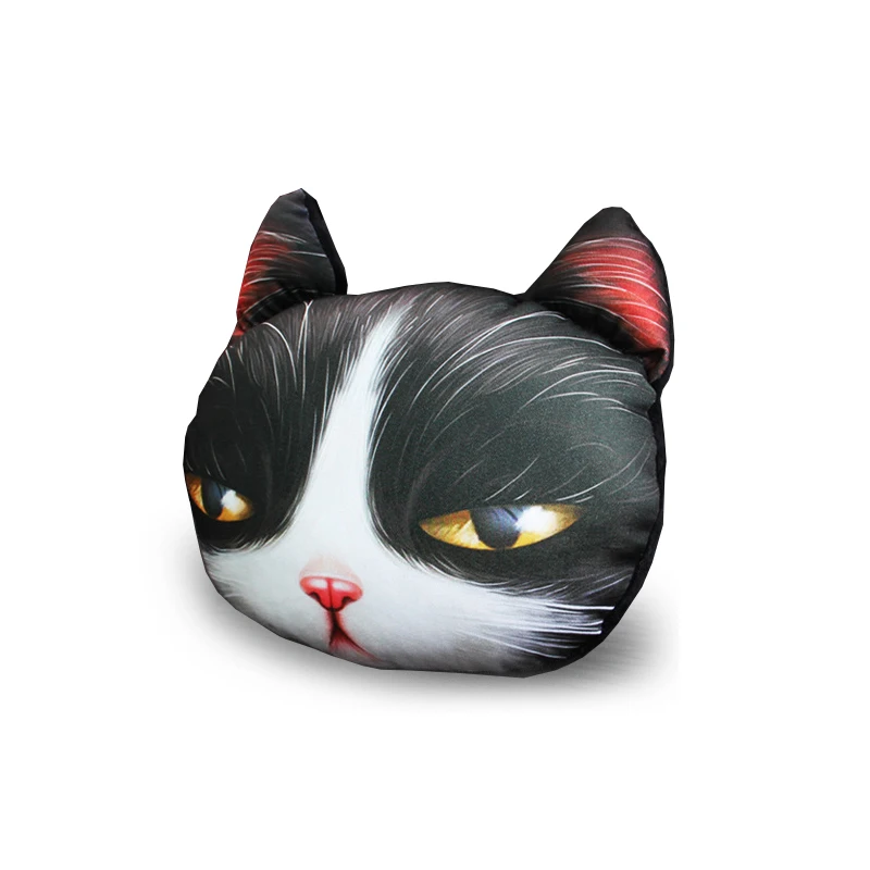 Прекрасный 3D печатных Животные лицо подголовник автомобиля наволочка шеи авто