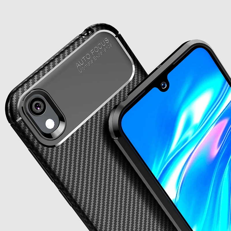 Для huawei Y5 2019 Чехол Мягкий Силиконовый ТПУ углеродного волокна противоударный