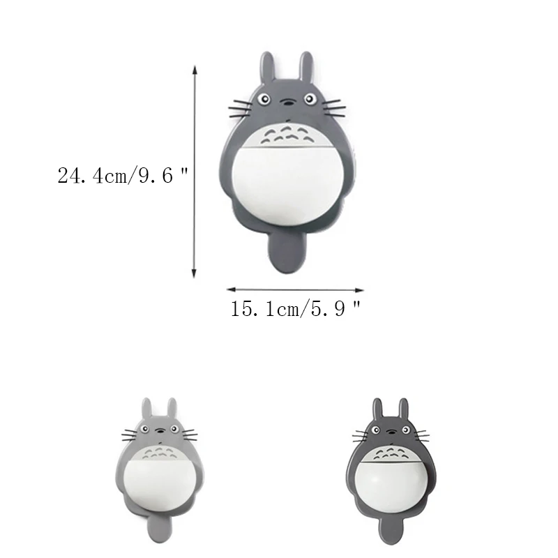 Мультяшный держатель для зубных щеток Totoro мощная трехприсоска