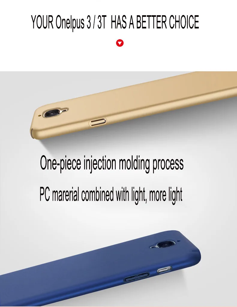 Чехол для Oneplus 3t, чехол для Oneplus 3, чехол, ультра-тонкий, гладкий, Защитный пластиковый чехол для Oneplus 3T A3000
