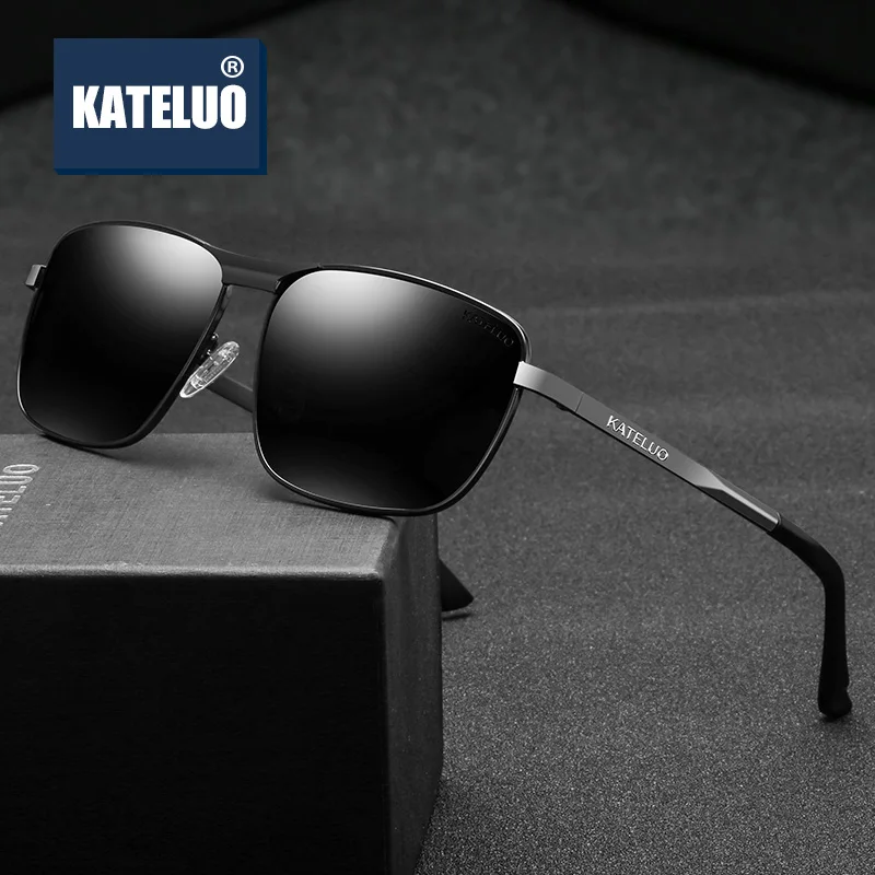 KATELUO 2020 винтажные мужские солнцезащитные очки поляризованные UV400 линзы Брендовые