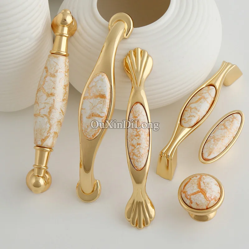 

Elegant 10PCS European Rural Style Ceramic Kitchen Door Furniture Handles Cupboard Drawer Wardrobe Cabinet Pulls Handles & Knobs