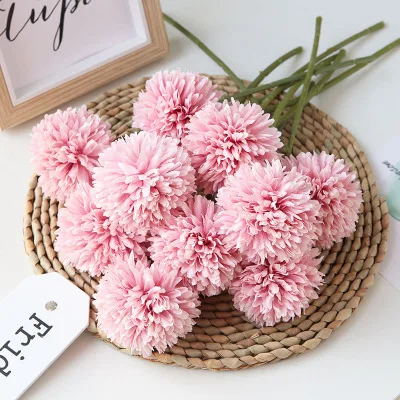1 flower 28 см Шелковый цветочный шар круглый Хризантема - Цвет: 1 flower