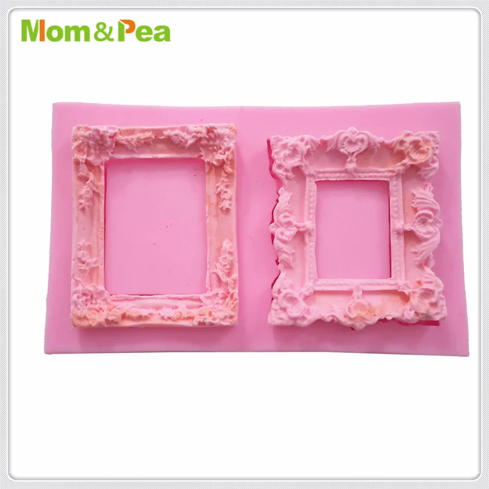 Силиконовая форма в форме двух рамок Mom & Pea MPA2026 украшение для торта 3D мастики