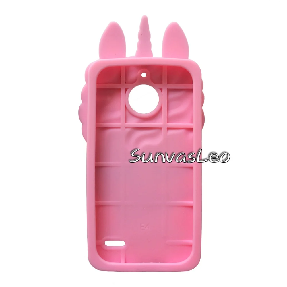 

For Motorola Moto E4 / E4 Plus 3D Silicone Pretty Unicorn Cartoon Soft Rubber Silicon Cell Phone Cover Case Skin Cases Shell