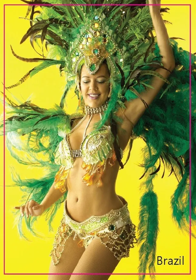 Магниты для запоминания Бразилия Самба танцующая девушка металлический магнит