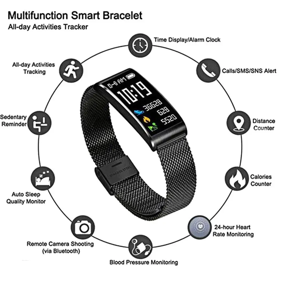 X3 IP68 Смарт часы Для женщин браслет Bluetooth браслеты крови Давление монитор