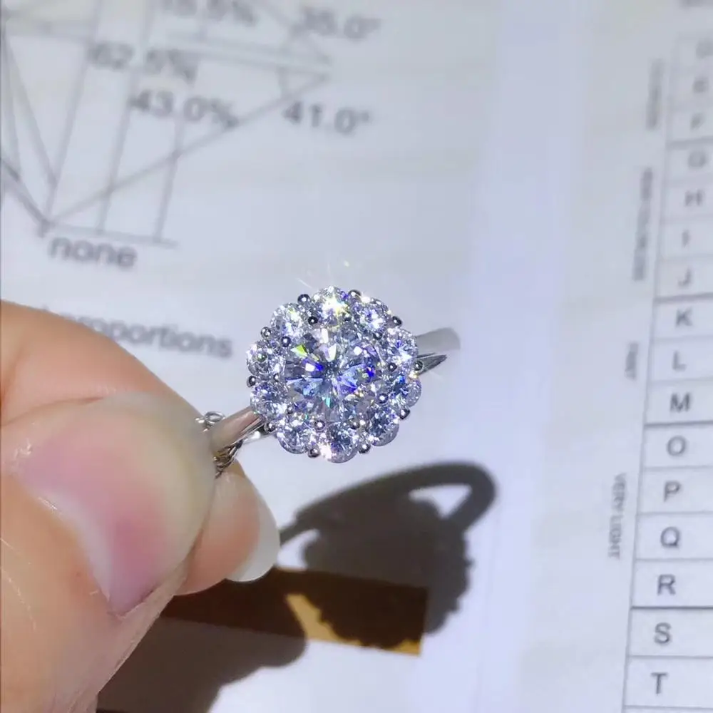 

Moissanite, 925 Silver fashion design, strong fire color,diamond, high hardness 1ct stone
