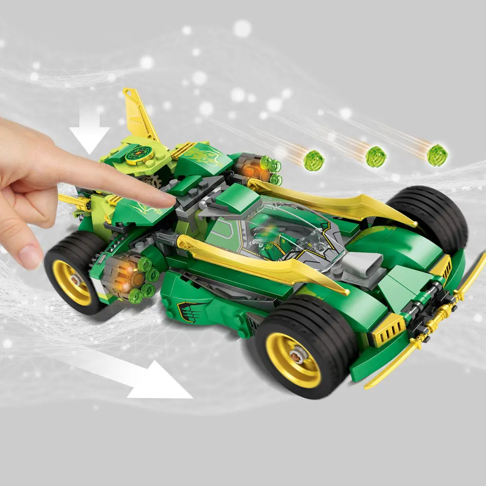 Ninjago панцири цифры кирпичи 509 шт. 2in1 трансформируется Мех автомобиля строительные