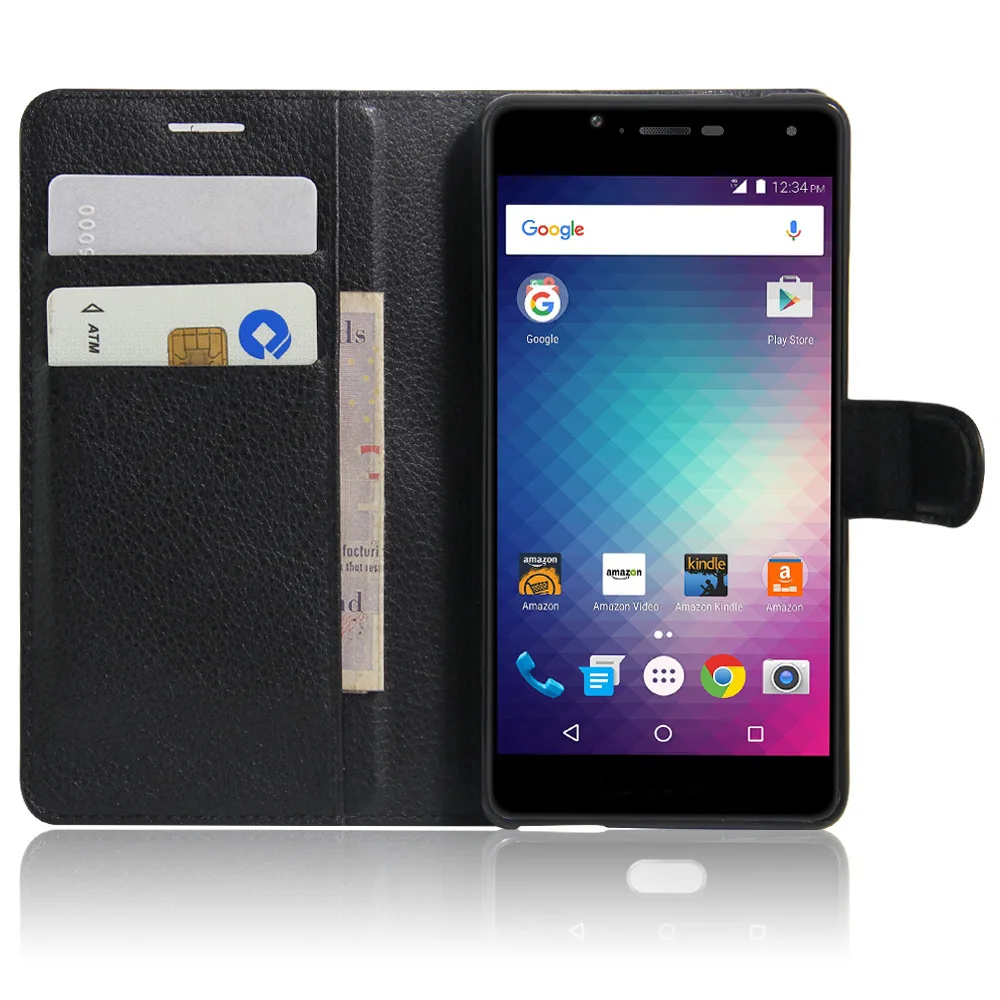 Флип кошелек для Wiko U Feel кожаный Карманный чехол книжка с подставкой BLU R1 HD