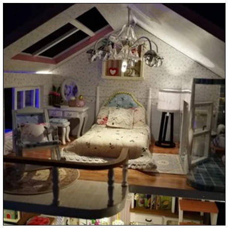 Большой размер Кукольный дом Каса де BONECA миниатюрная Diy игрушка-головоломка модель деревянная мебель игрушки подарки на день рождения сладкое слово кукольный домик