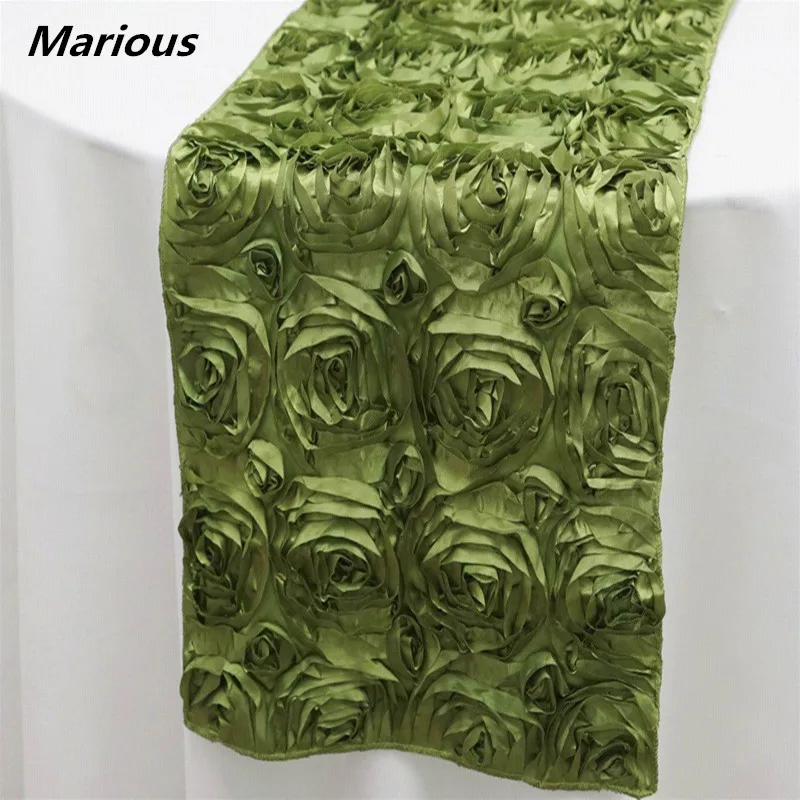 apple green rosette table runner for wedding/banquet/event free shipping | Дом и сад