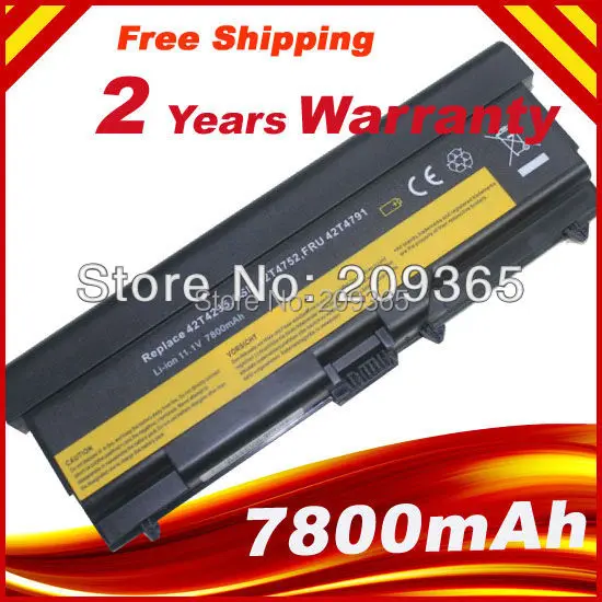Аккумулятор на 9 ячеек 7800 мАч для Lenovo ThinkPad L410 L412 L420 L421 L510 L512 L520 SL410 SL510 T410 T410i T420 T510 T520