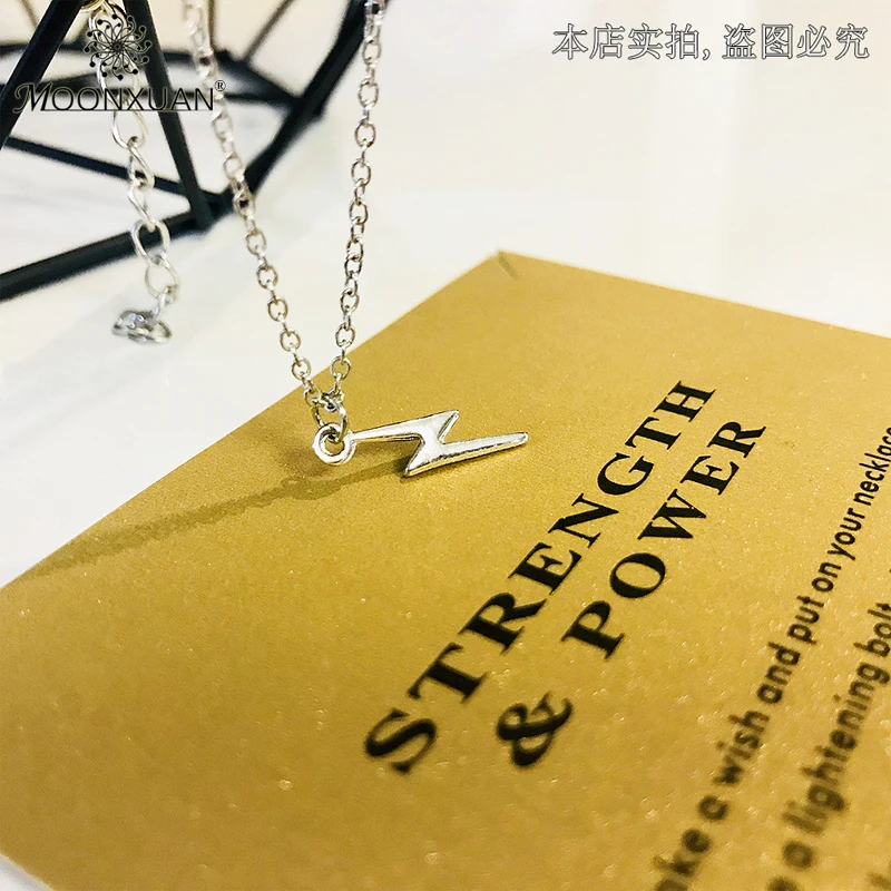 Женское колье Dogeared Lightning Золотое массивное ожерелье с цепочкой Colar Collares Collier Bijoux