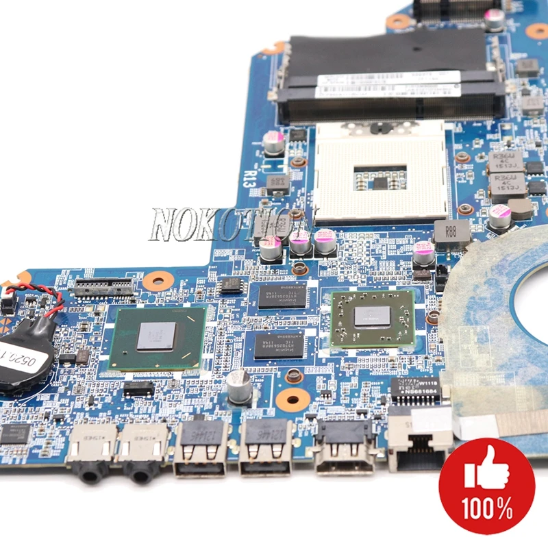 NOKOTION 636375-001 650199-001 аккумулятор большой емкости DA0R13MB6E0 материнская плата для ноутбука hp павильон G4 G6 G7 HM65 DDR3 HD 6470 1 ГБ DDR3 материнская плата