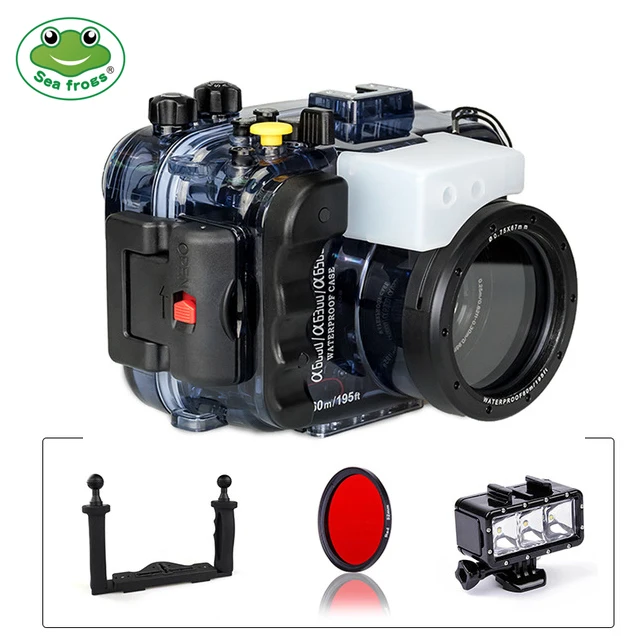 Водонепроницаемый чехол Seafrogs для камеры Sony A6500 A6300 A6000 подводной съемки защитный с