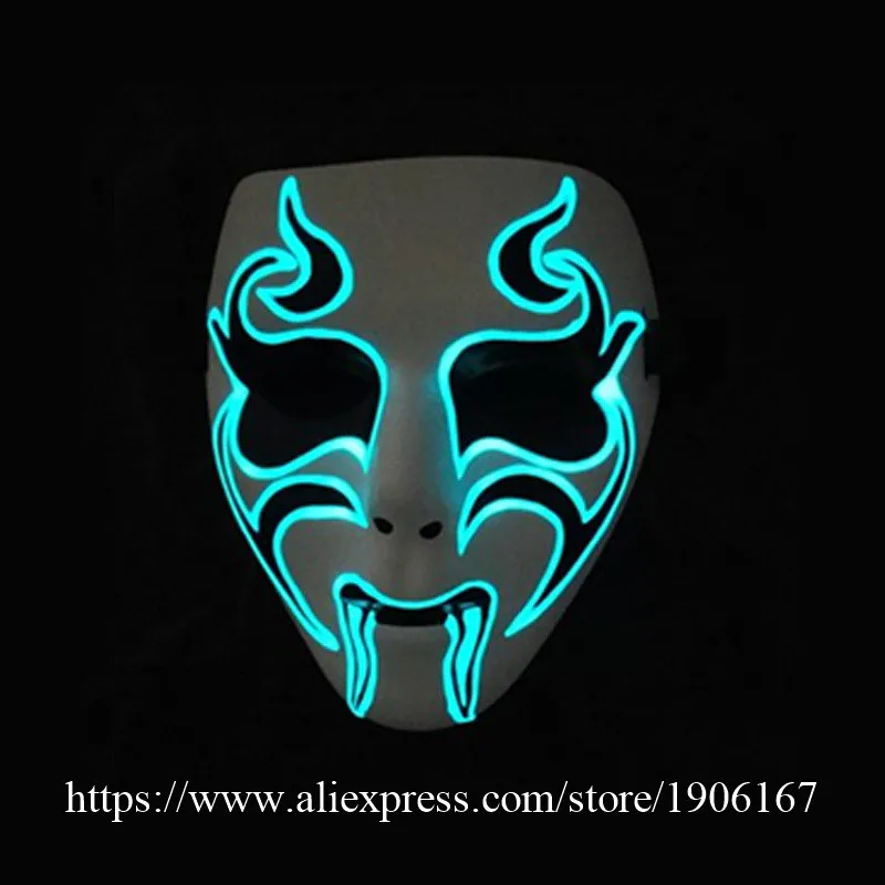 Маска для Хэллоуина светящаяся маска ужаса в стиле хип хоп вечеринок Одежда