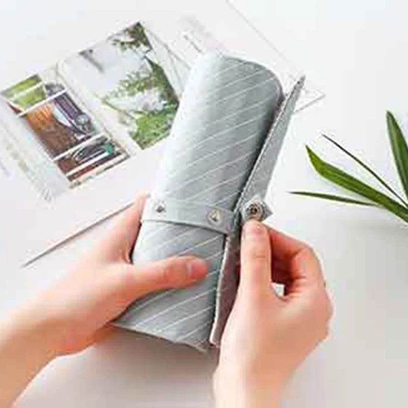 1 шт милый школьный пенал из хлопка и льна Pencilcase мультфильм Roll Pencial сумка для мальчиков и девочек канцелярские принадлежности для карандашей