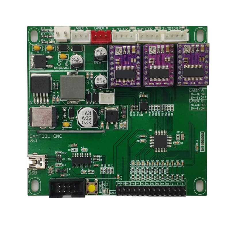 CNC GRBL0.9 USB порт гравировальный станок плата управления 3 оси лазерный DRV8825 sup офлайн
