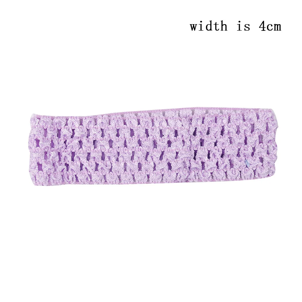 light purple 10 шт./лот, эластичная вязаная резинка для волос для девочек, для новорожденных детей, пачка, вязаная повязка на голову для девочек, резинки для волос, аксессуары для волос - Цвет: light purple