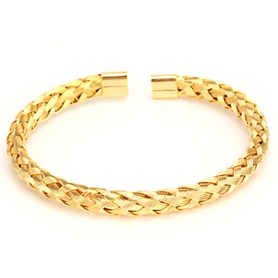 style3 gold Mcllroy, горячая Распродажа, плетеные браслеты-манжеты из нержавеющей стали, титановые браслеты и браслеты, настраиваемые, модные, мужские, Женские Ювелирные изделия - Окраска металла: style3 gold