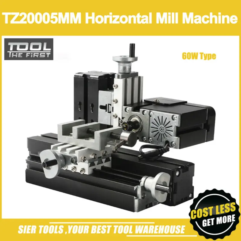 Горизонтальный мини фрезерный станок TZ20005MM 60W 12000rpm|milling machine|horizontal milling machinemini machine |
